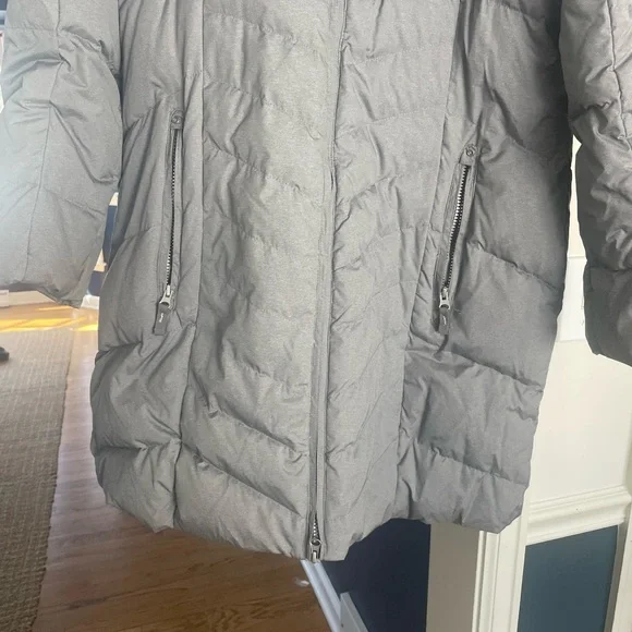 Eddie Bauer Women's Charcoal Puffer Jacket down XL EUC!! Down - Picture 3 of 9